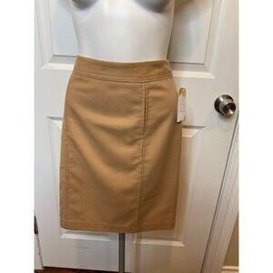 Milly Brown Wool Blend Straight Pencil Skirt, Size 10